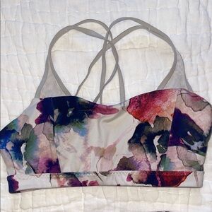 Athleta Multicolor Floral sports bra and leggings